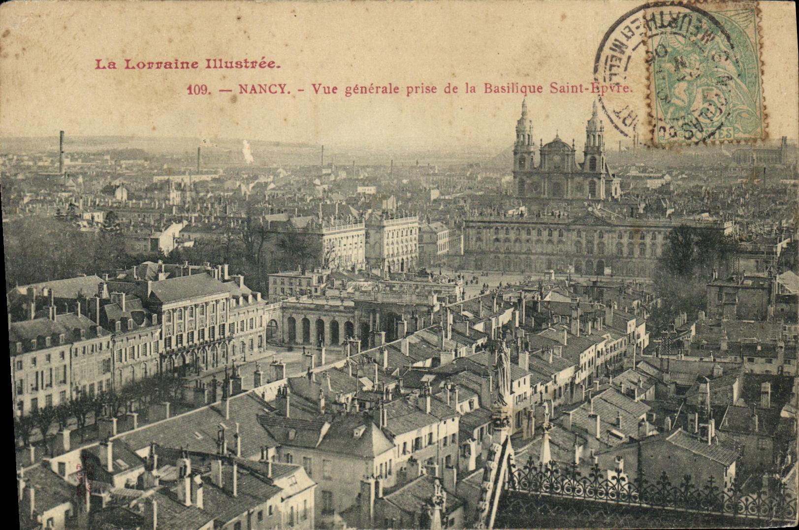 CPA Nancy Vue Generale Prise de la Basilique Saint Epvre 