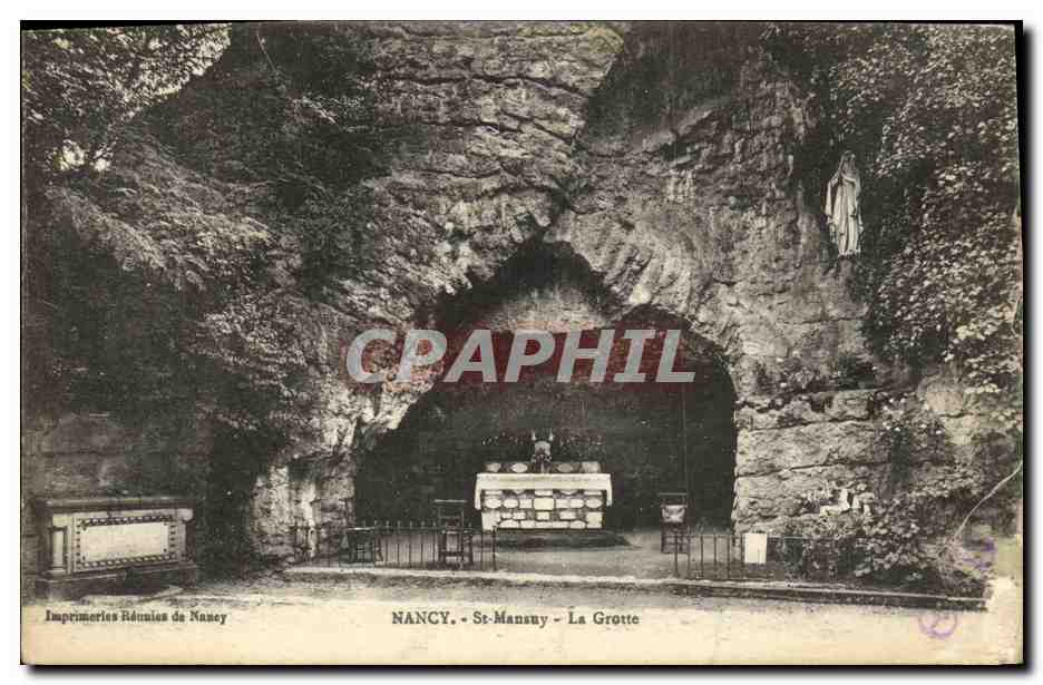 CPA Nancy St Mansuy La Grotte