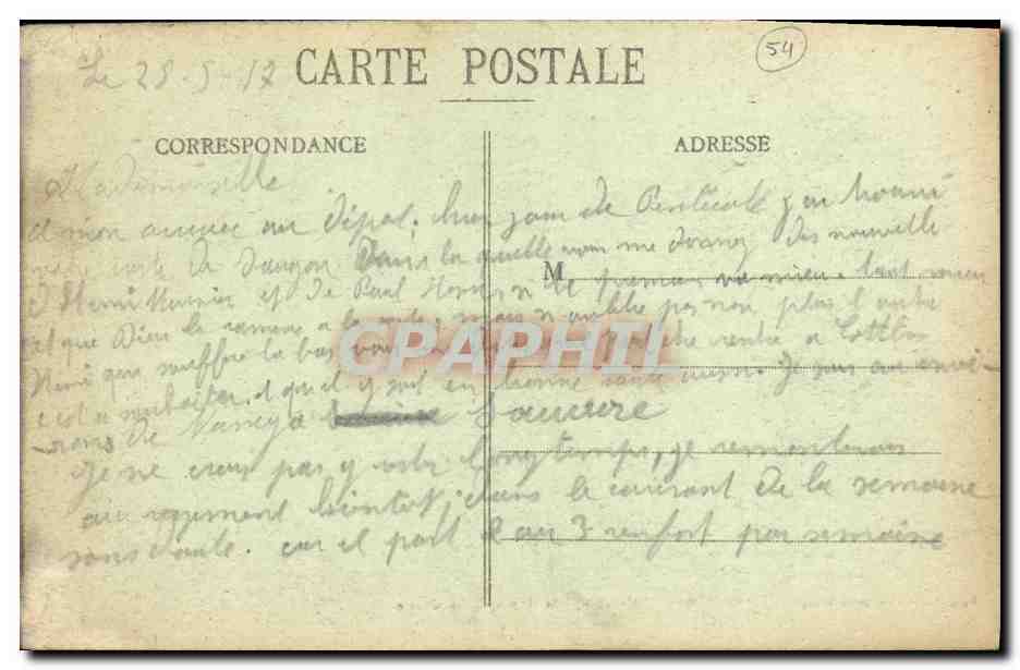CPA Nancy St Mansuy La Grotte — Verso