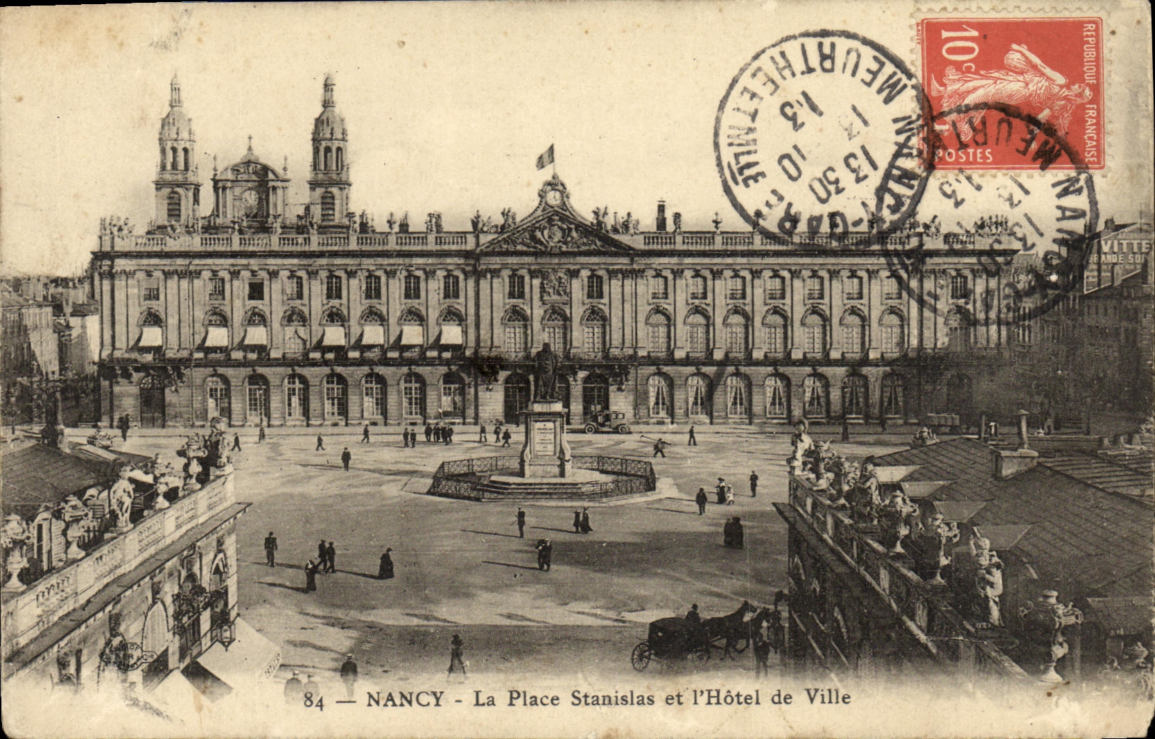 CPA Nancy La Place Stanislas et L Hotel de Ville