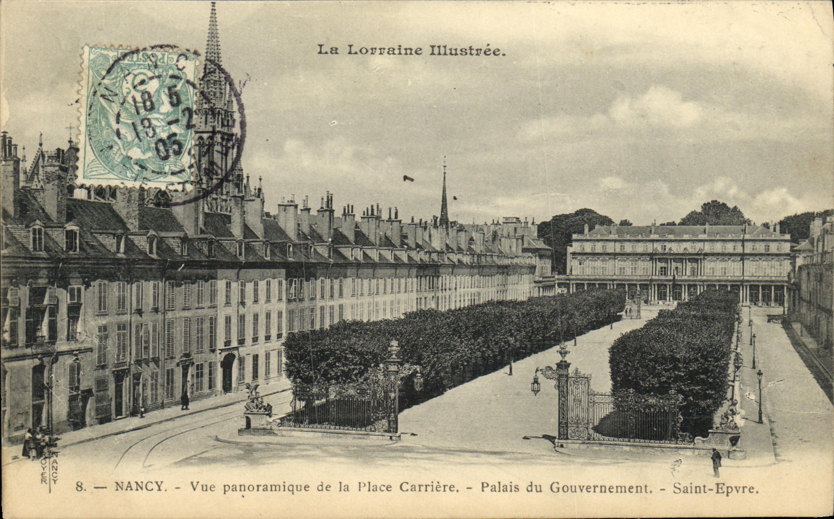 CPA Nancy Vue Panoramique de la Place Carriere Palais du Governement