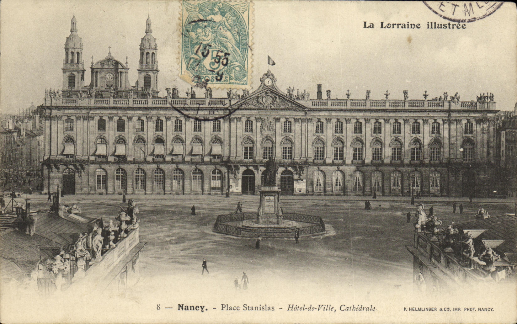 CPA Nancy Place Stantislas Hotel de Ville Cathedrale