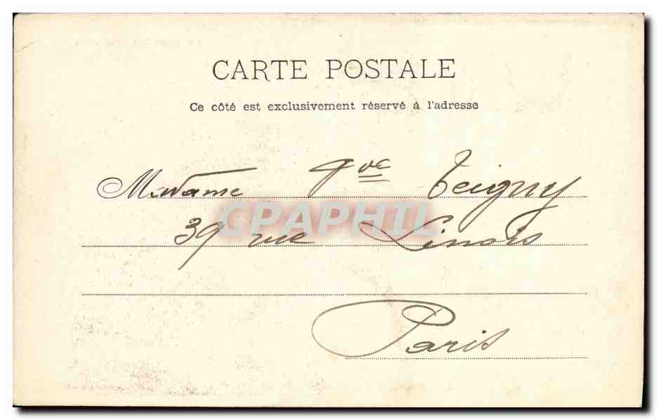 CPA Nancy Place Stantislas Hotel de Ville Cathedrale — Verso