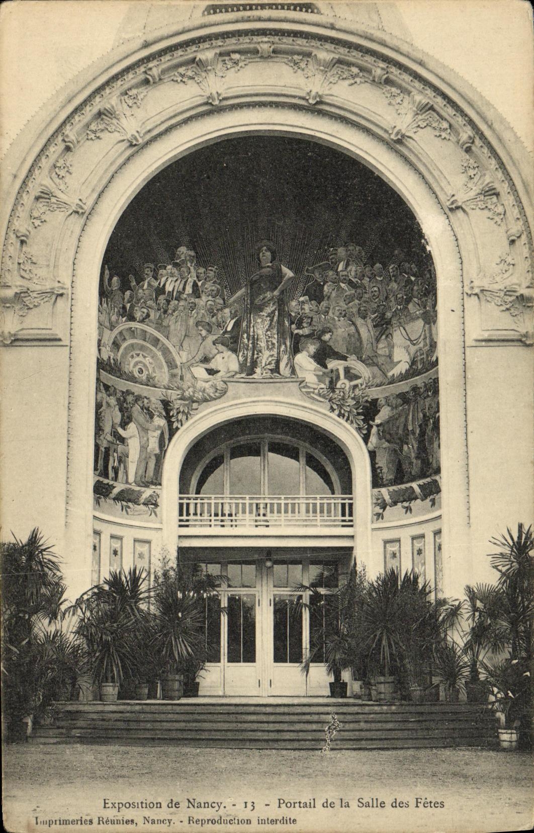 CPA Nancy La Portail de la Salle des Fetes
