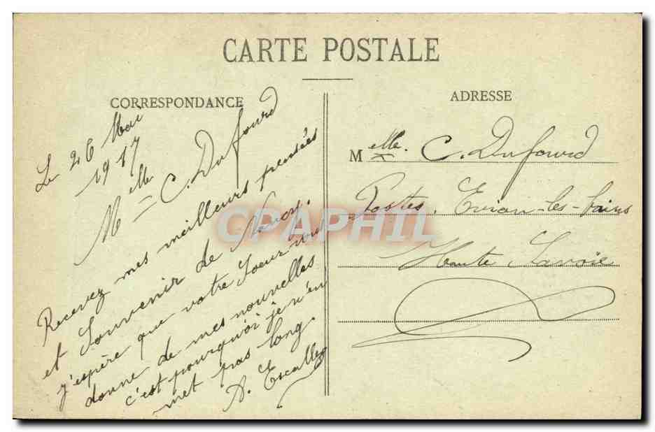 CPA Nancy Vue Generale Grilles Jean Lamour — Verso