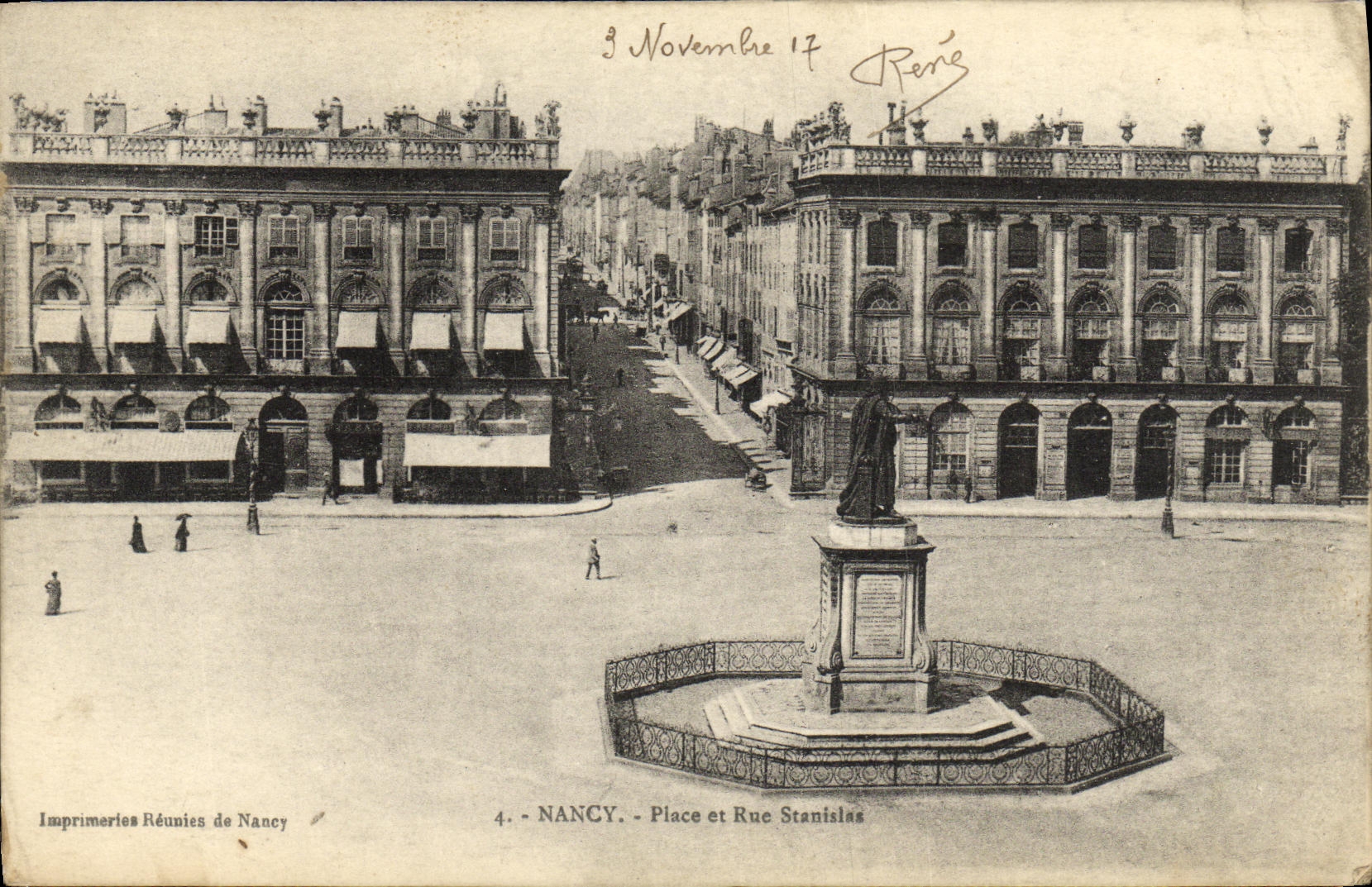 CPA Nancy Place et Rue Stanislas