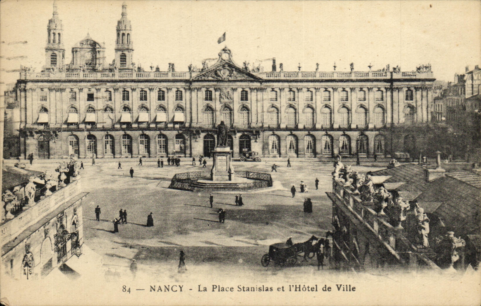 CPA Nancy La Place Stanislas et l Hotel de Ville