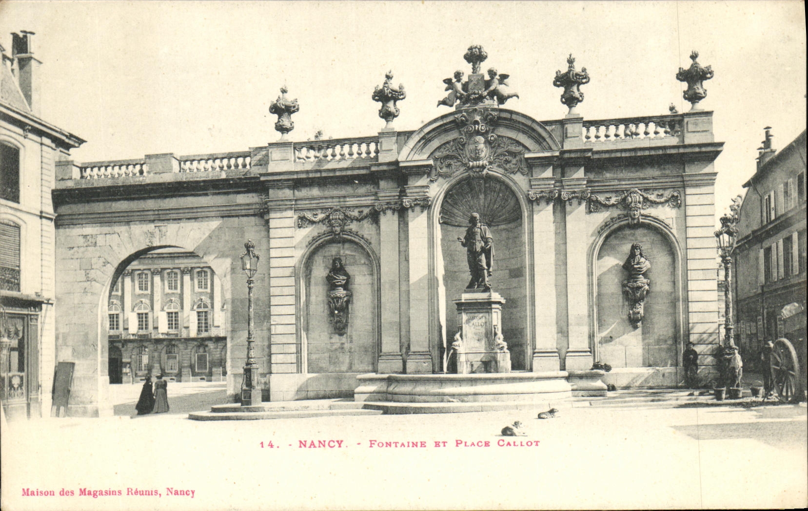 CPA Nancy Fontaine et Place Callot