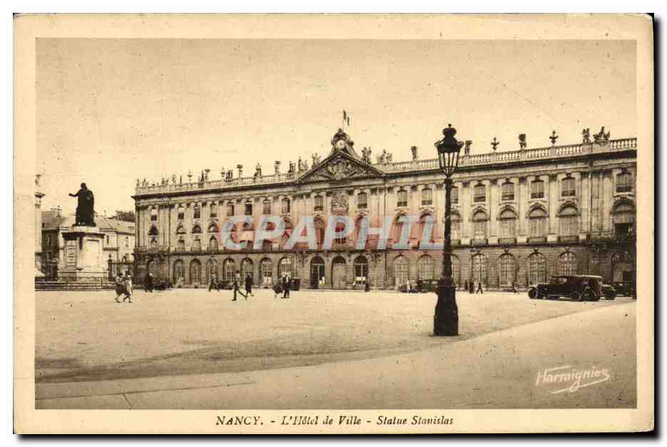 CPA Nancy L Hotel de Ville Statue Stanislas