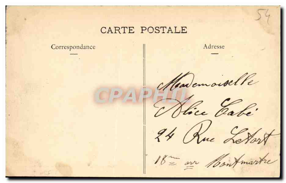 CPA Nancy L Hotel de Ville XVlll e Siecle — Verso