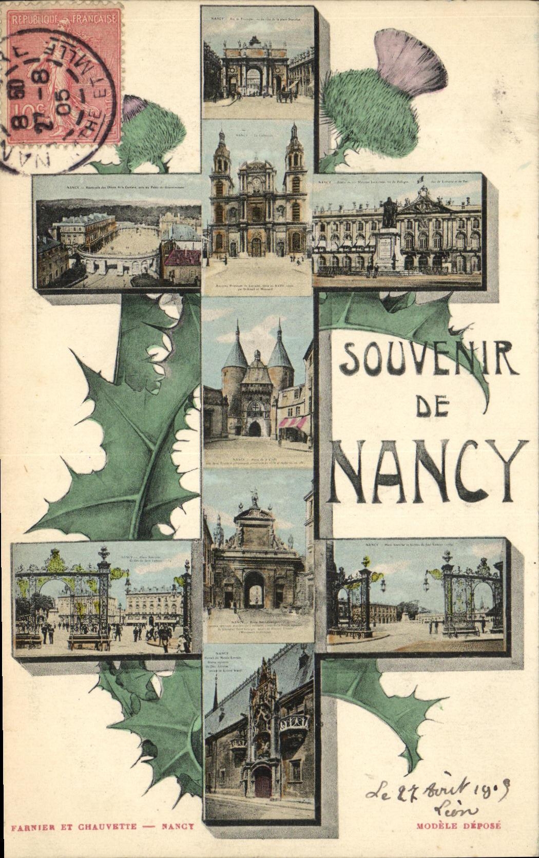 Nancy — Souvenir de Nancy — Farnier et Chauvette, NANCY