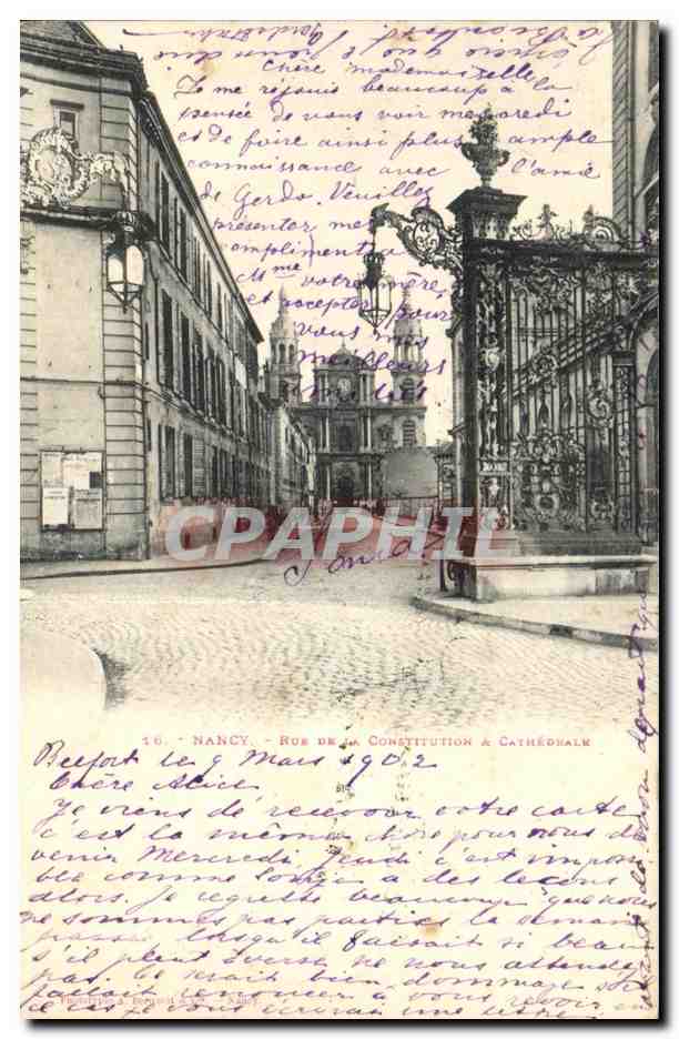CPA Nancy Roe De la Constitution et Cathedrale
