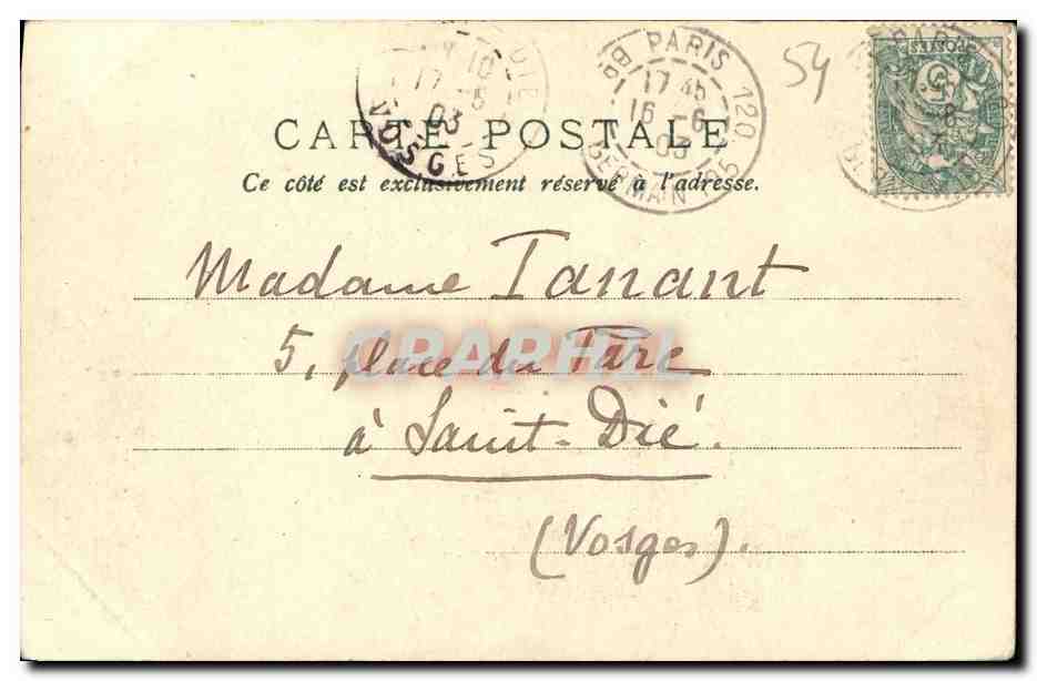 CPA Nancy La Porte de la Graffe — Verso