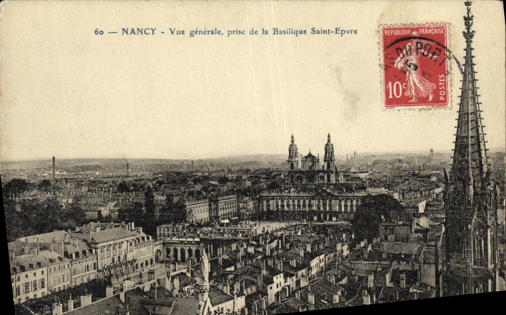 CPA Nancy Vue Generale Prise de la Basilique Saint Epvre