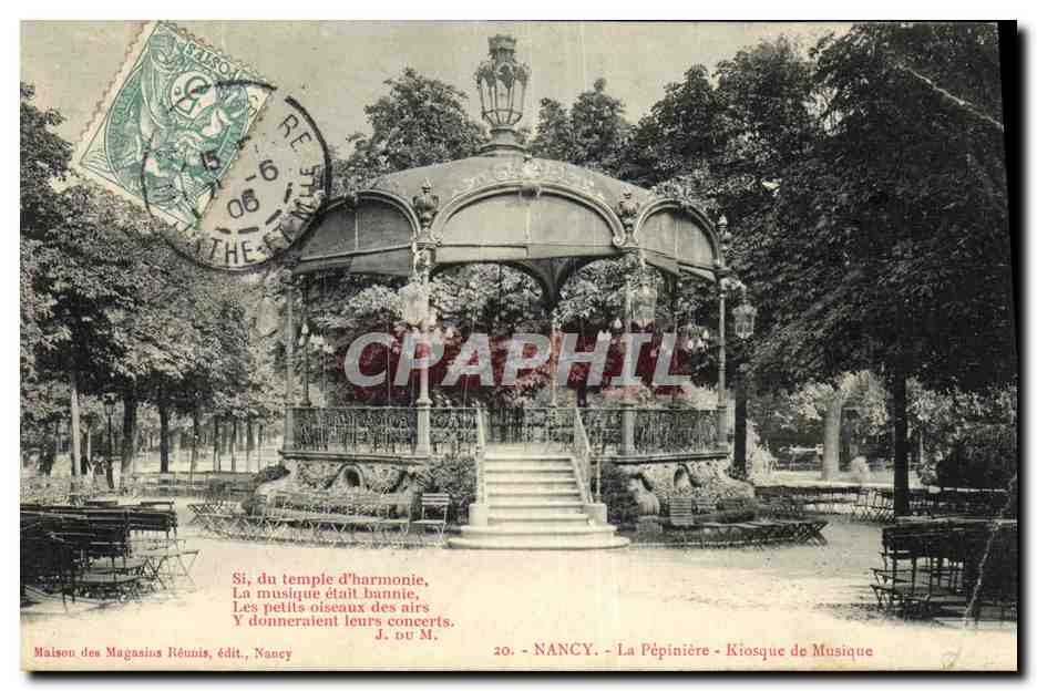CPA Nancy Pepiniere Kiosque de Musique