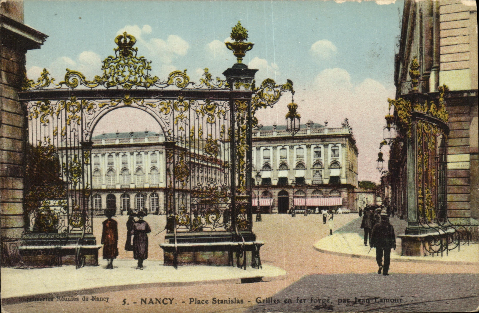 CPA Nancy Place Stanislas Grilles en fer forge Jean Lamour 