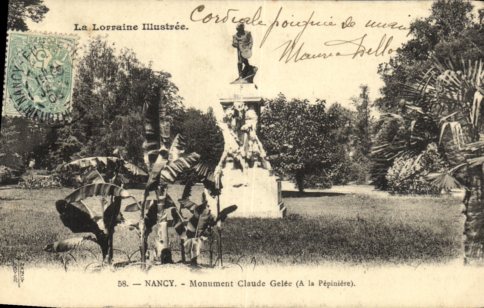 CPA Nancy Monument Claude Gelee A la pepiniere 