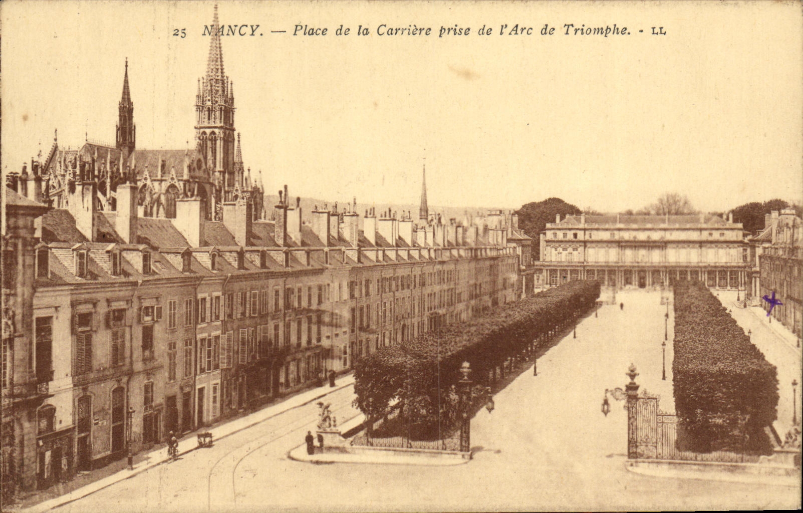 CPA Nancy Place de la Carriere Prise de L Arc de Triomphe