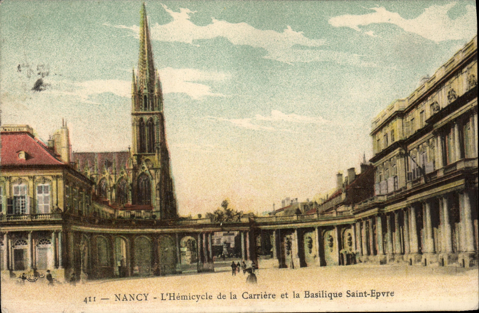 CPA Nancy L Hemicycle de la Carriere et la Basilique Saint Epvre