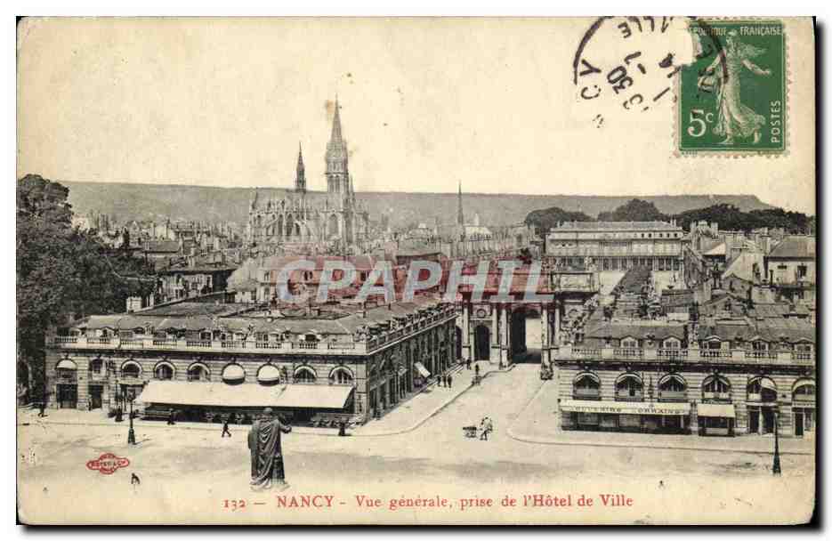 CPA Nancy Vue Generale prise de L Hotel de Ville