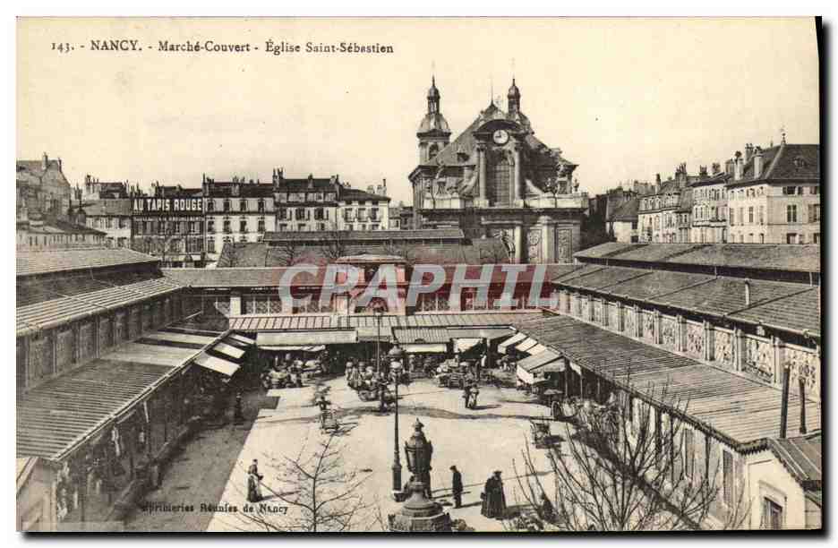 CPA Nancy Marche Couvert Eglise Saint Sebestien