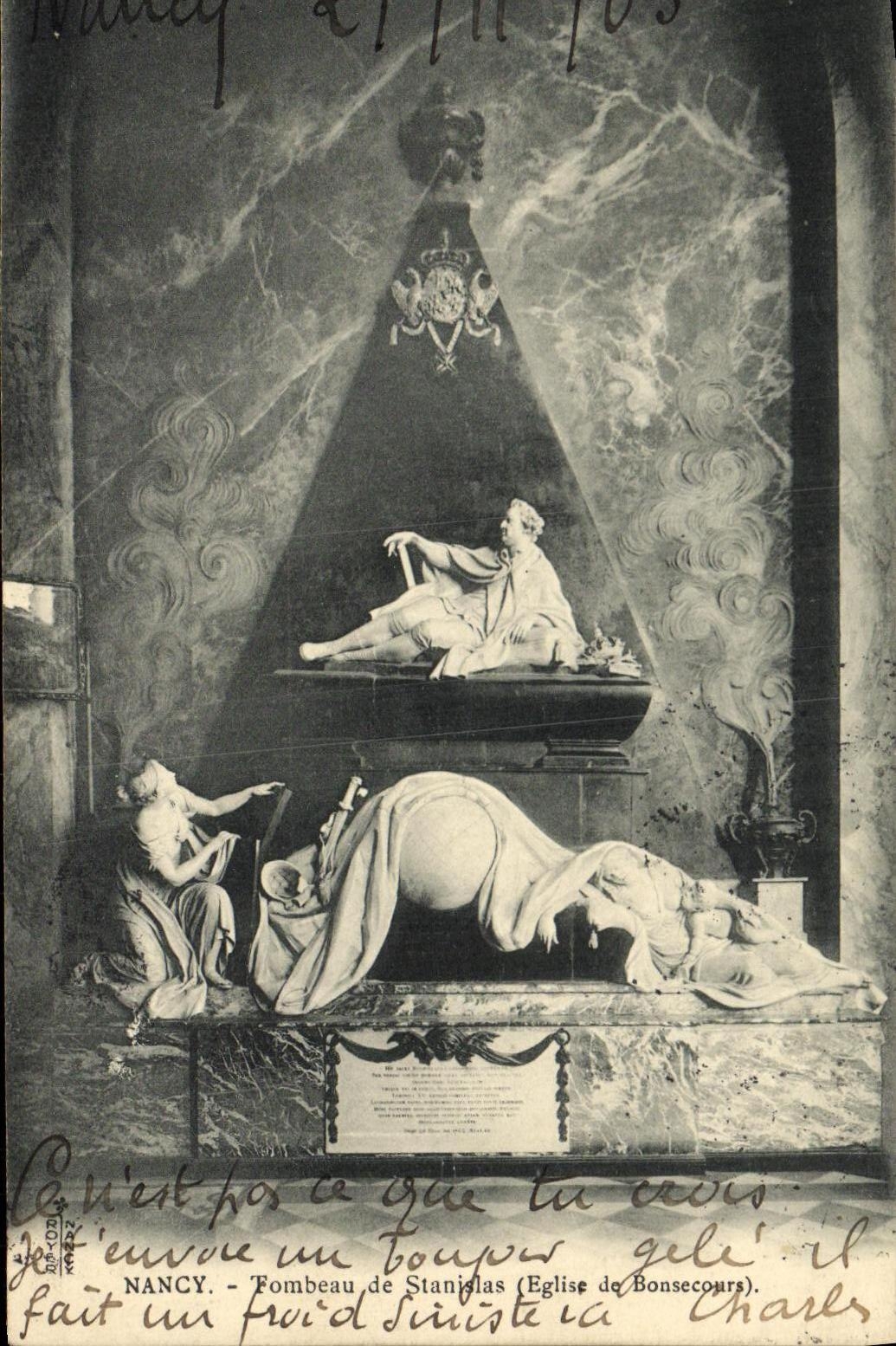 CPA Nancy Tombeau de Stanislas Eglise de Bonsecours 