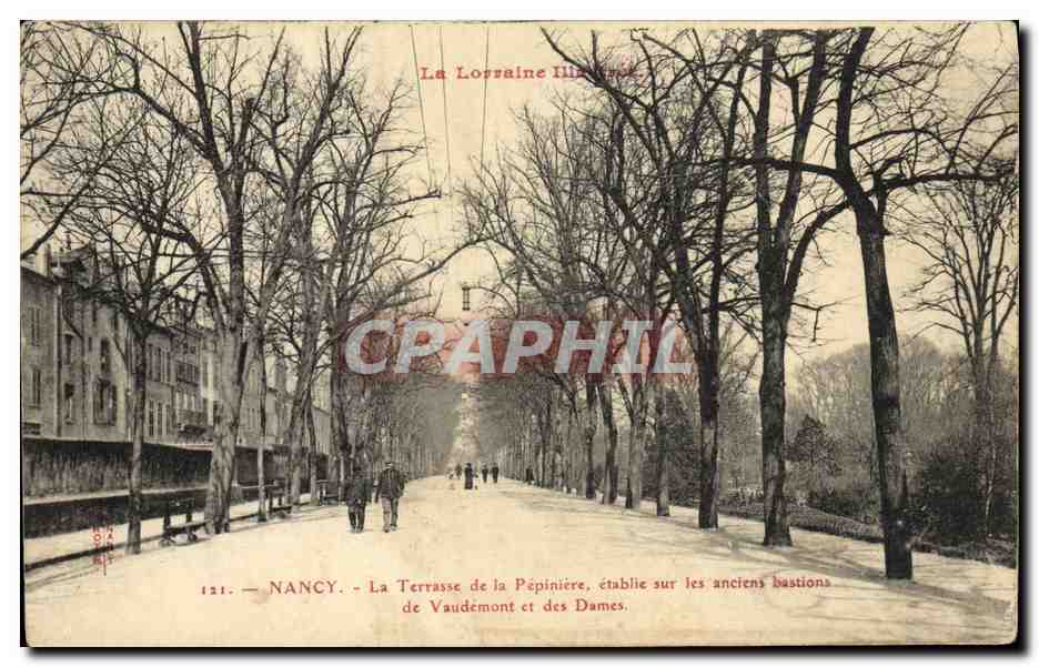 CPA Nancy La Terrasse de la Pepinierre etablie sur les anciens bastions de Vaudemont et des DAmes 