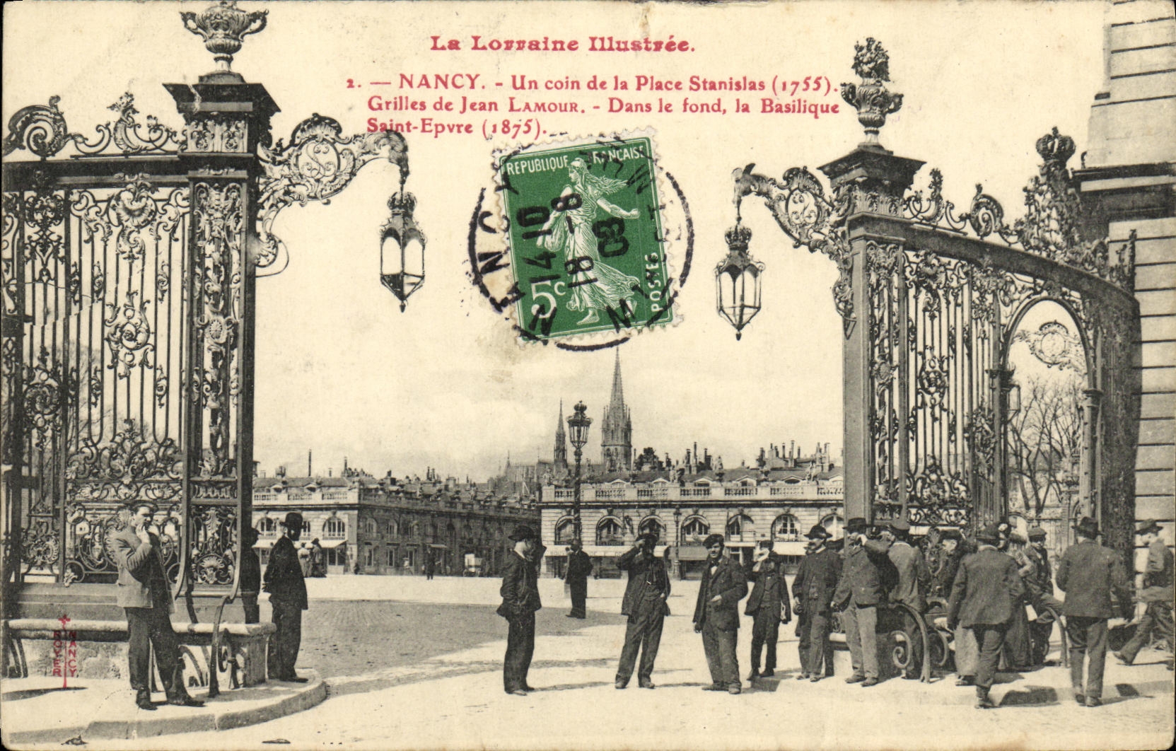 CPA Nancy Un coin de la place Stanislas Grilles de Jean Lamour 