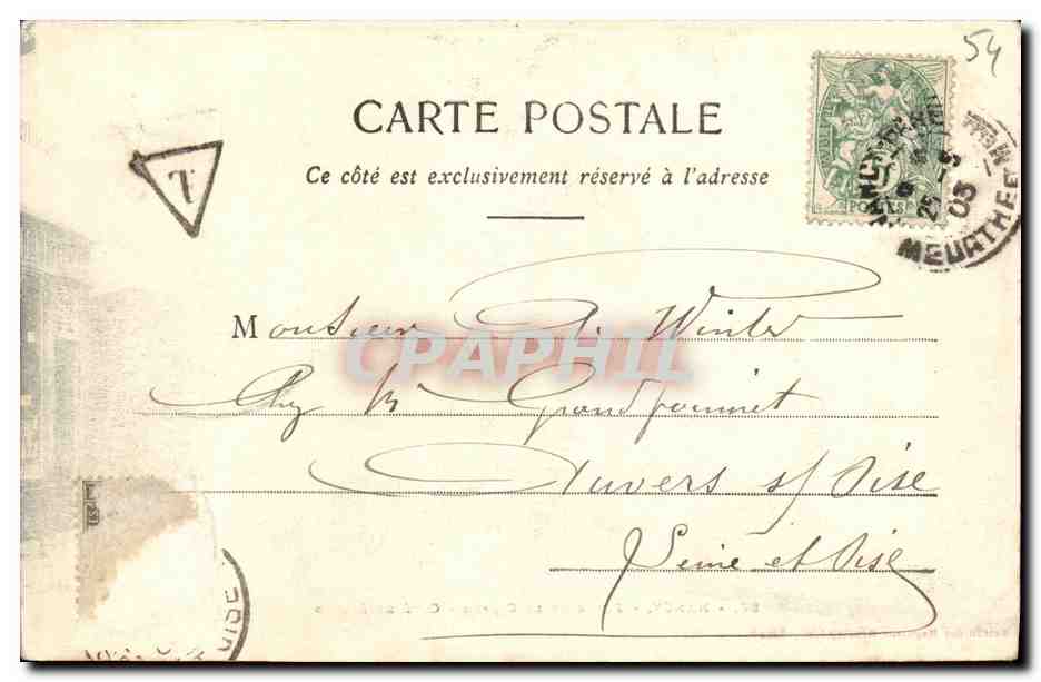 CPA Nancy Ponte De la Craffe Cote exterieur — Verso