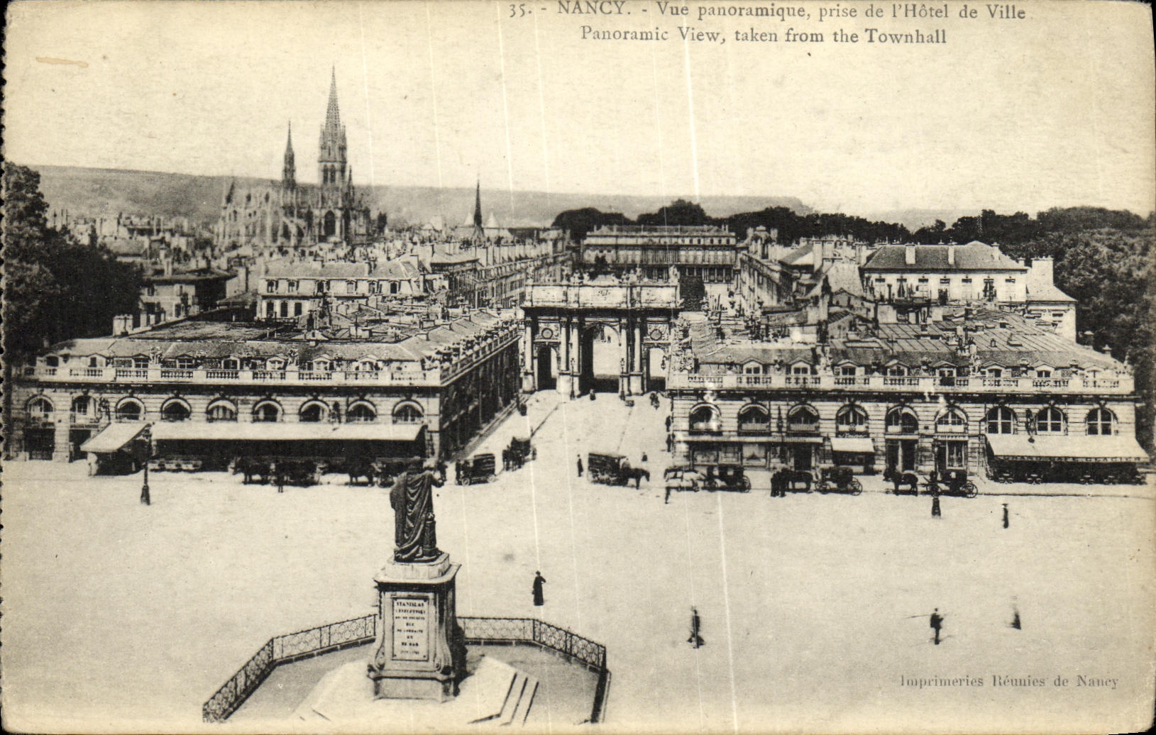 NANCY — Vue panoramique prise de l'Hôtel de Ville — Imprimeries Réunies de Nancy, n°35