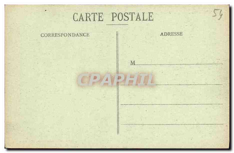 CPA Nancy Fontaine de la Place Carriere et Palais du Gouvernement — Verso