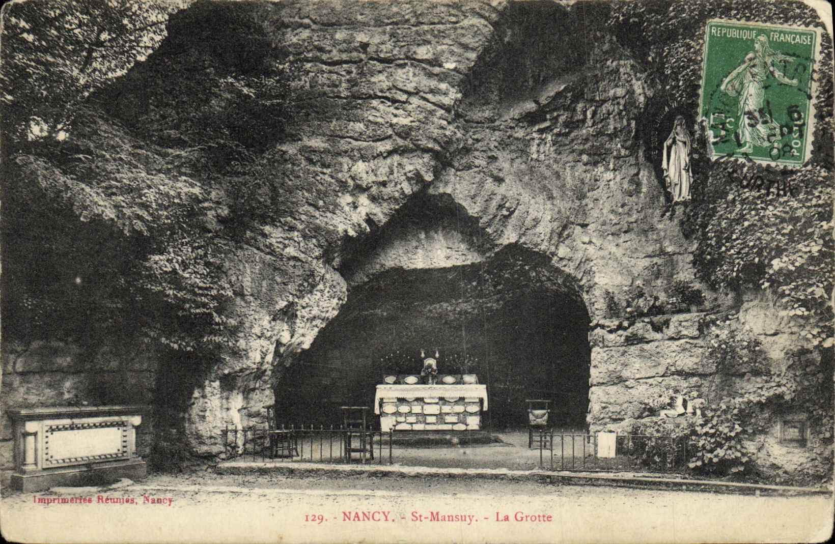 CPA Nancy St Mansuy La Grotte