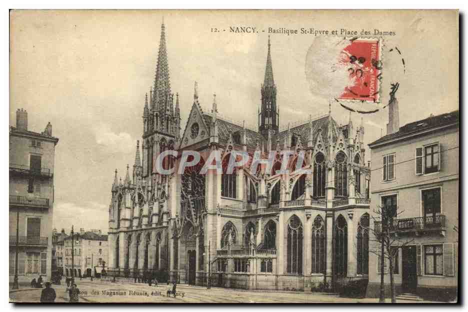 CPA Nancy Basilique St Epvre Place des Dames
