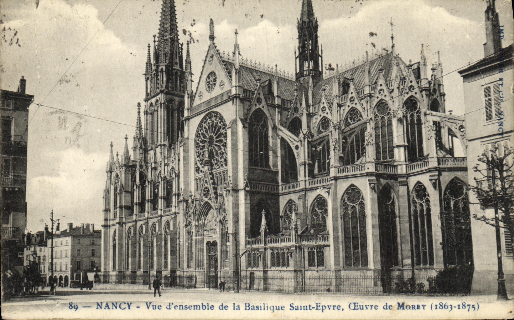 CPA Nancy Vue d Ensemble de la Basilique Saint Epvre Oeuvre de Morey