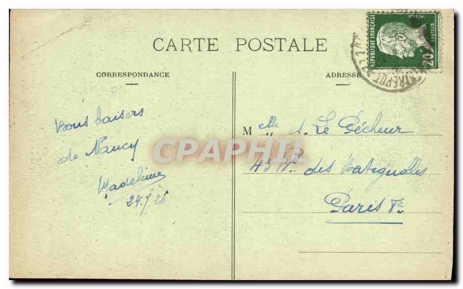 CPA Nancy Eglise des Cordeliers Tombeau de Rene II — Rückseite