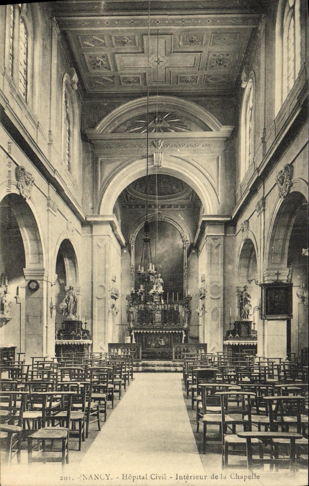 NANCY - Hôpital Civil - Intérieur de la Chapelle — Rémiès de Nancy, n°201