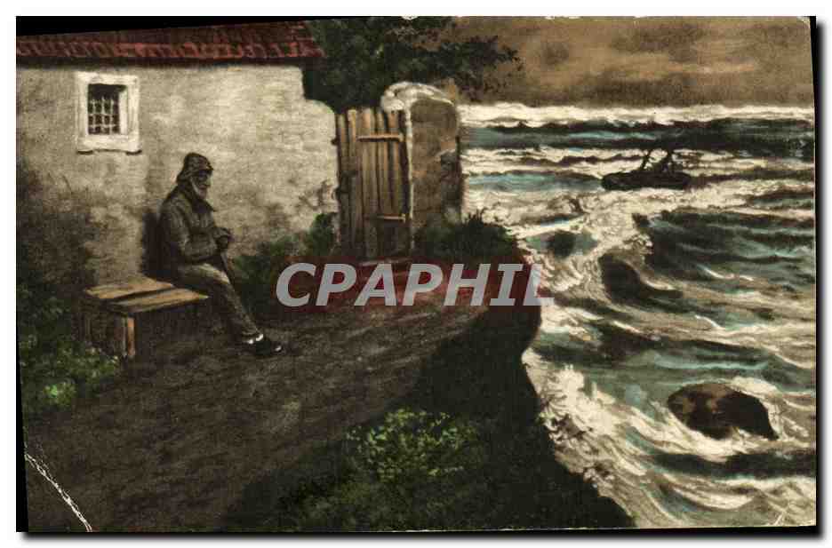 CPA Pecheur au bord de la mer