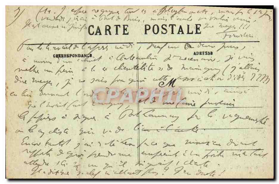CPA La Pointe du Raz La Baie des Trepasses — Rückseite