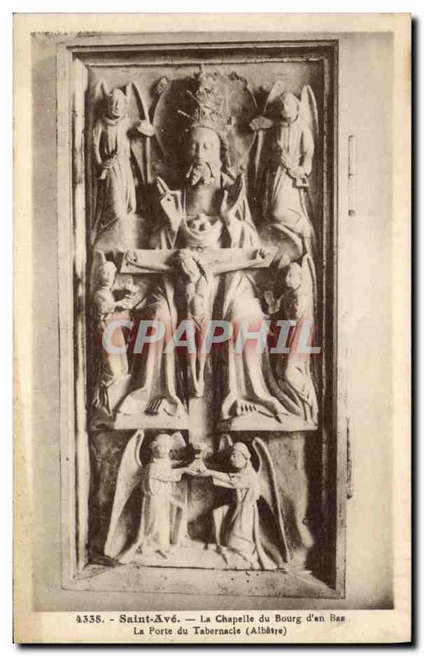 Saint-Avé — La Chapelle du Bourg d'en Bas — La Porte du Tabernacle (Albâtre)