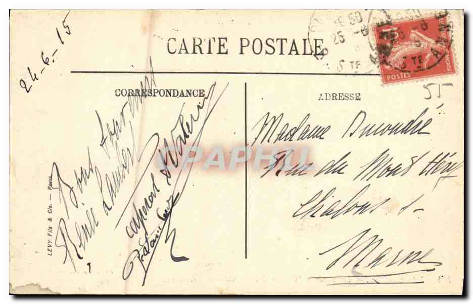 Bar-le-Duc — Les Bords de l'Ornain et Pont Notre-Dame — Édition des Magasins Réunis, n° 104 — Rückseite