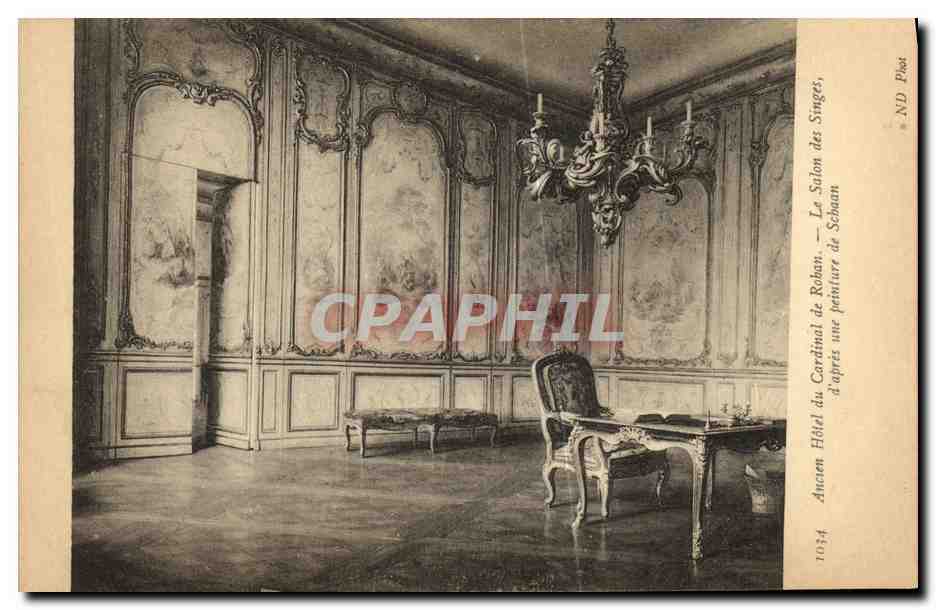 CPA Ancien Hotel Cardinal de Rohan Le Salon des Singes d apres une peinture de Schaan