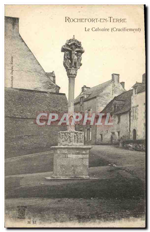 CPA Rocherfort en Terre Le Calvaire