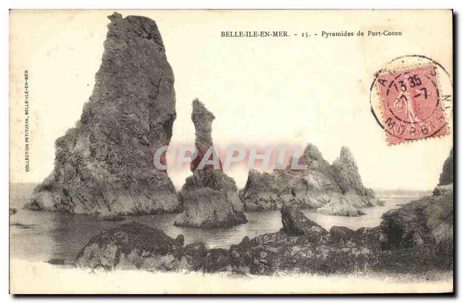 Belle-Île-en-Mer — Pyramides de Port-Coton — Collection Pettyean