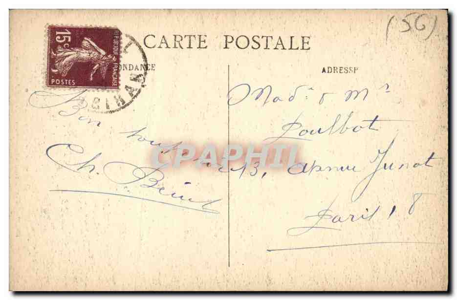 Escalier conduisant à la porte de l'Apothicaire — Belle-Île-en-Mer — Éditeur non identifié, n° 52 — Verso