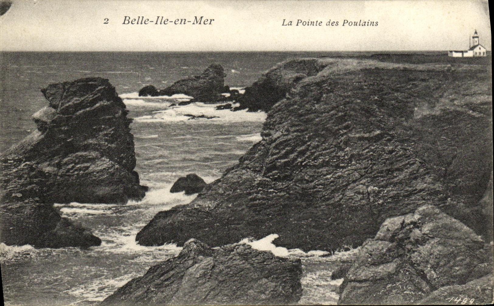Belle-Ile-en-Mer — La Pointe des Poulains — éditeur inconnu, n° 1482