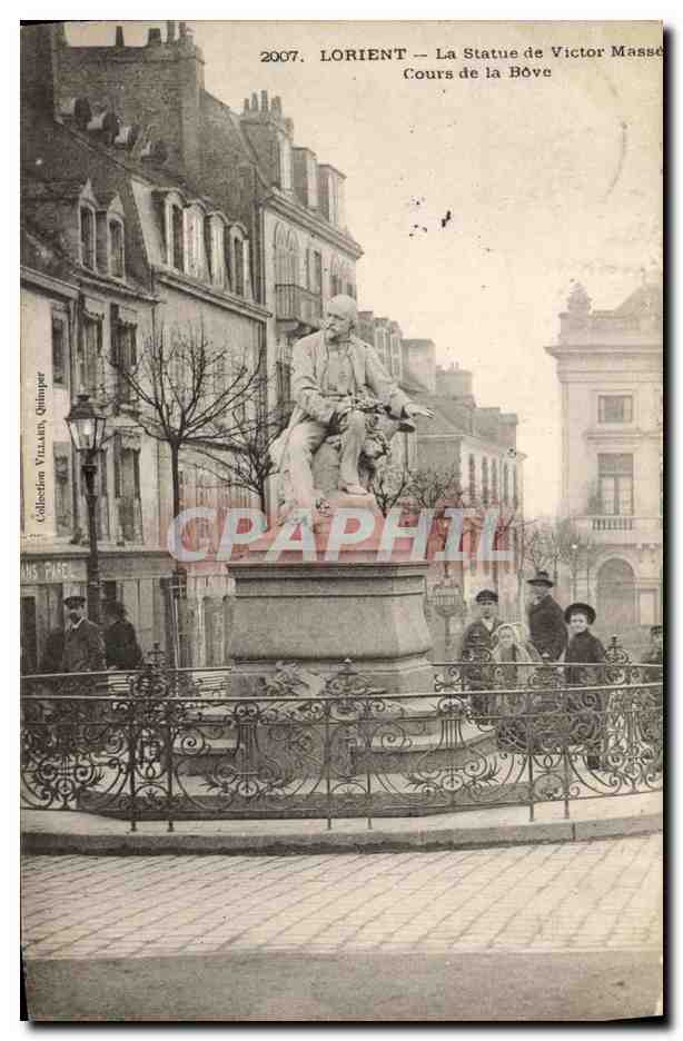 CPA Lorient La Statue de Victor Masse Cours de la Bove
