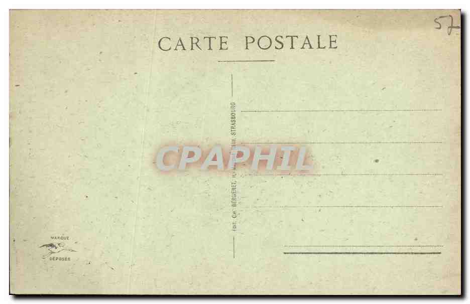 METZ - Monument du 'Poilu' — éditeur : Bensabert, Strasbourg, n° 50 — Rückseite