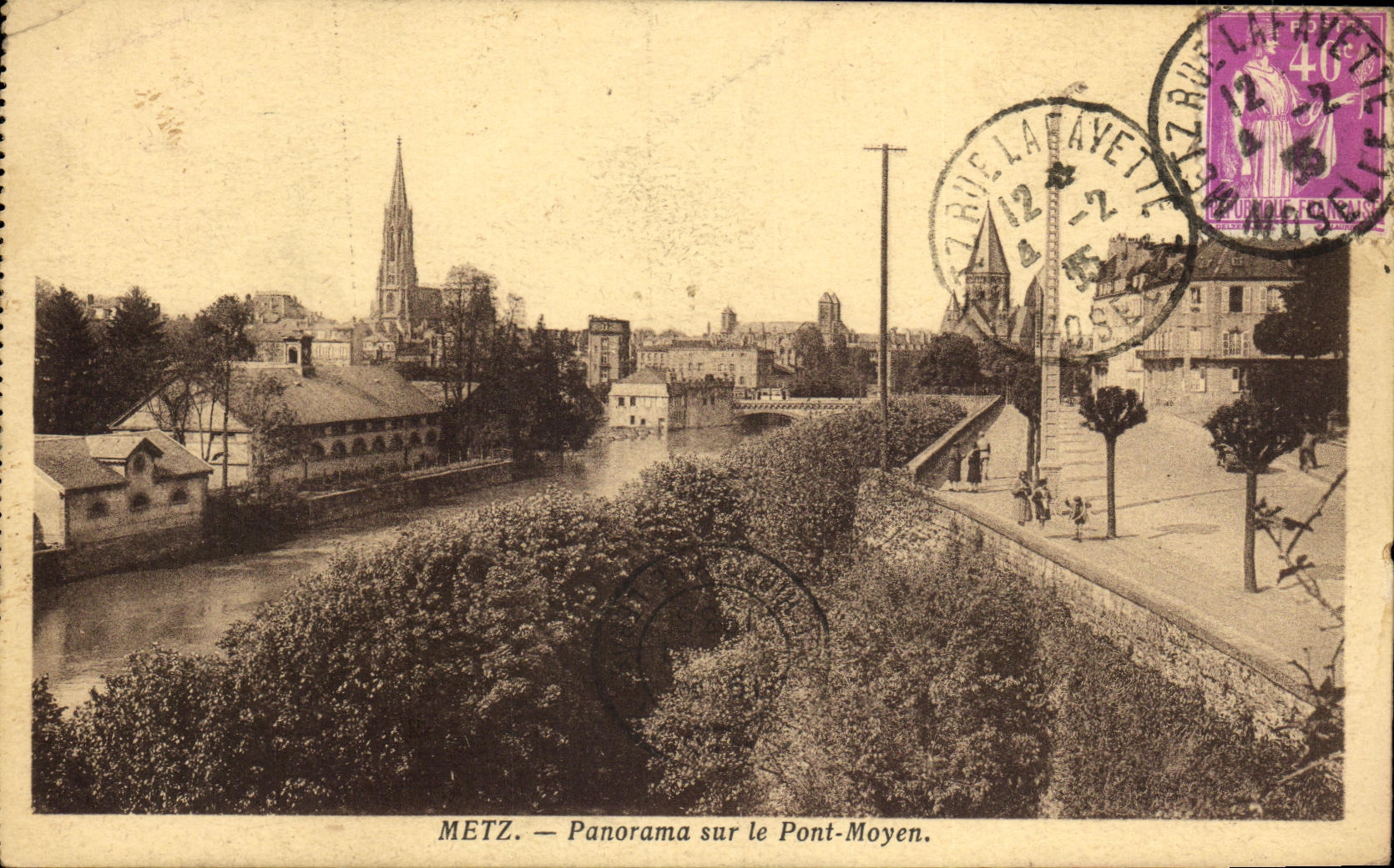 METZ — Panorama sur le Pont-Moyen — Édition Patsunie