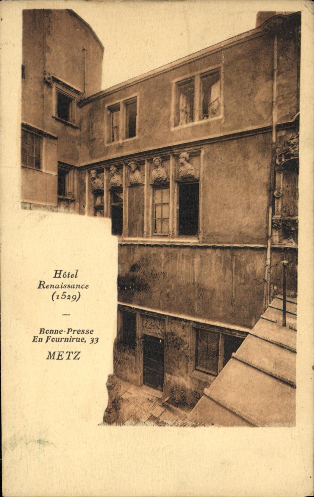 CPA Hotel Renaissance Bonne Presse En Fournirue Metz 