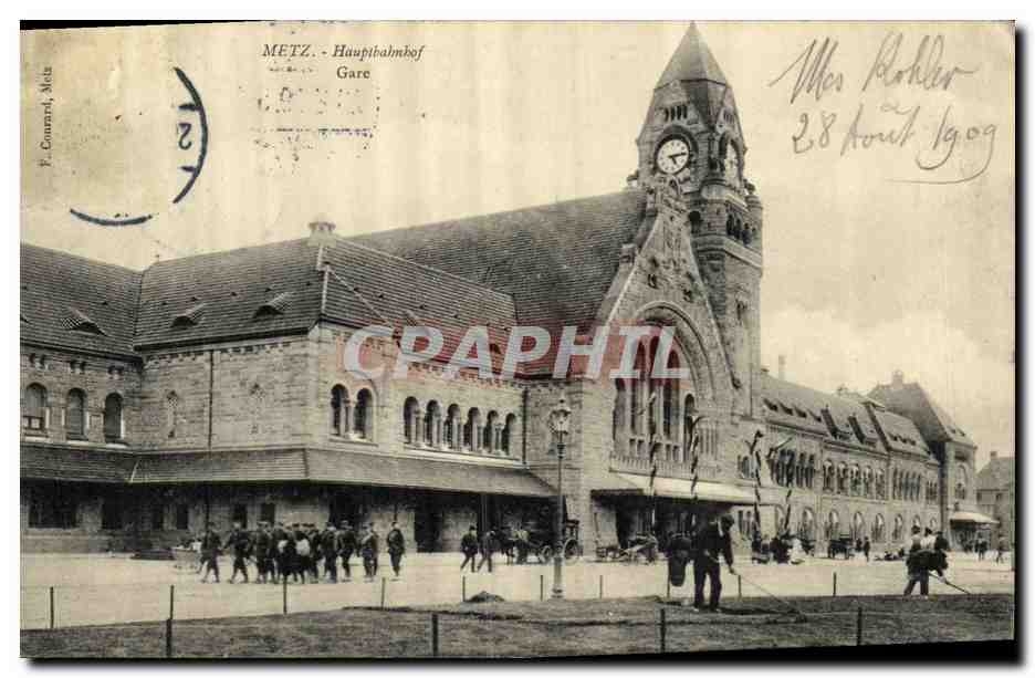 CPA Metz Hauptbanhof Gare
